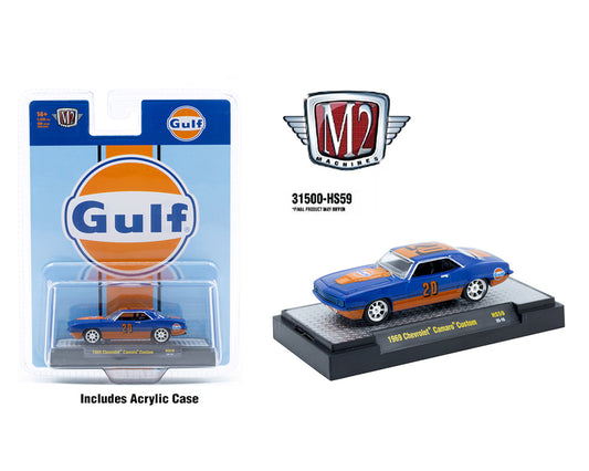 HS59 1969 Chevrolet Camaro Custom Gulf Hobby Exclusive - M2 Machines