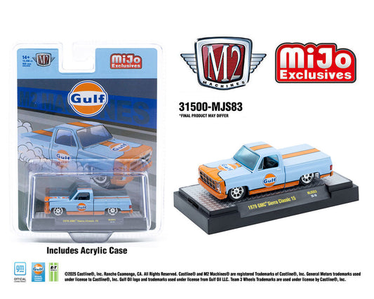 MJS83 Gulf 1979 GMC Sierra Classic 15 Mijo - M2 Machines