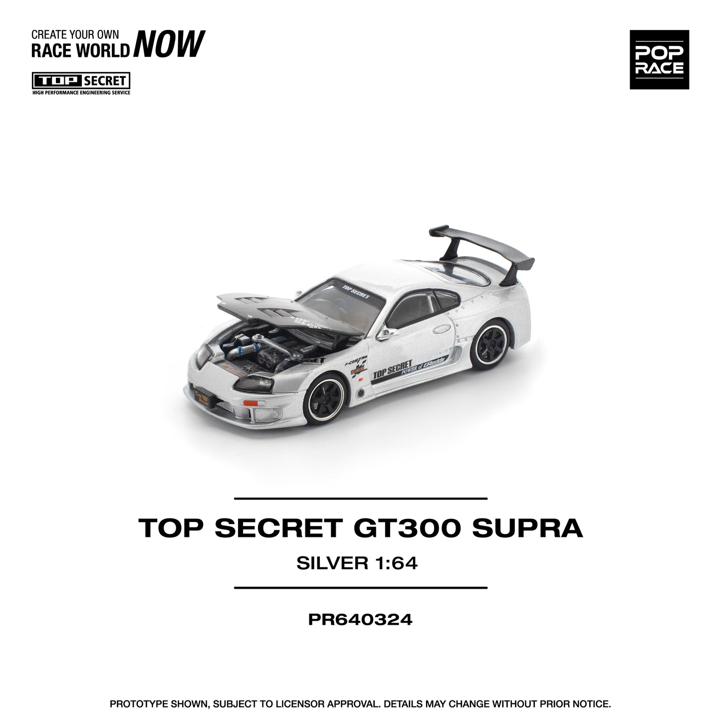 PR640324 TOP SECRET GT300 SUPRA SILVER