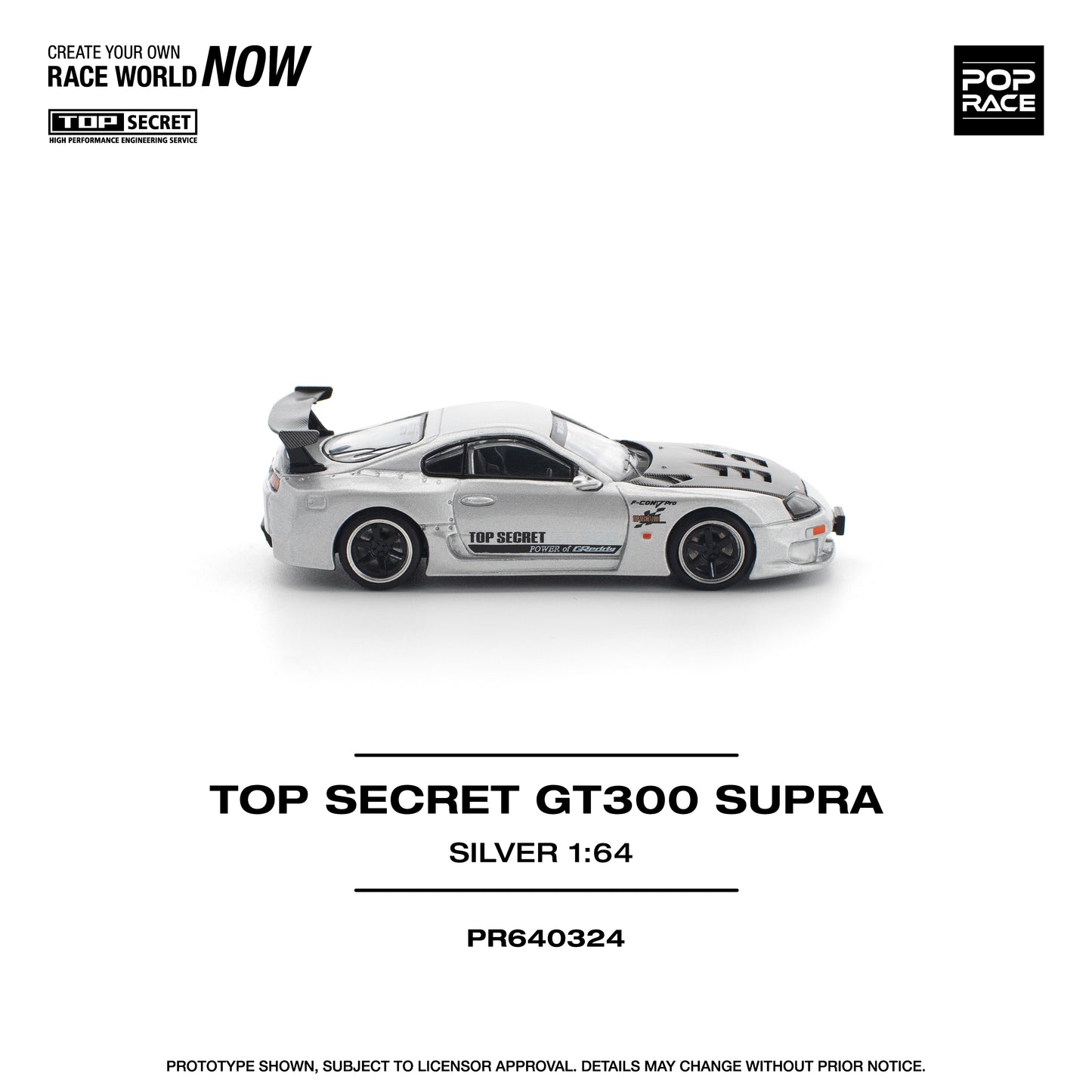 PR640324 TOP SECRET GT300 SUPRA SILVER