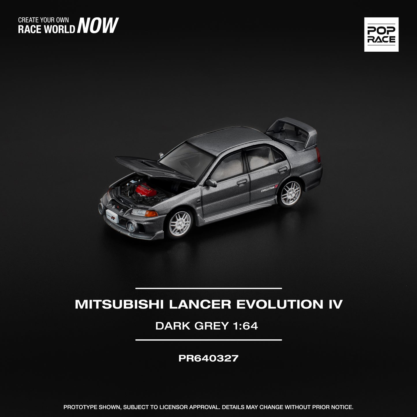 PR640327 MITSUBISHI LANCER EVOLUTION IV DARK GREY