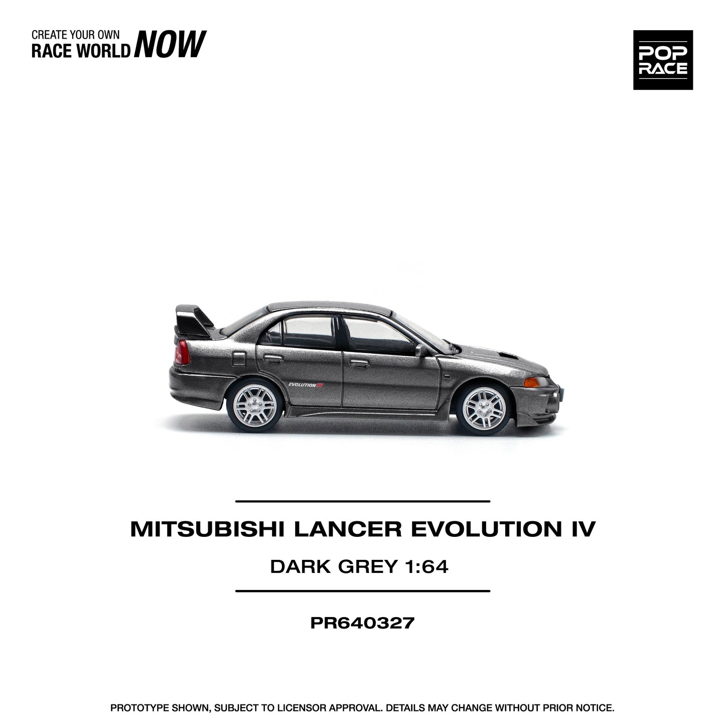 PR640327 MITSUBISHI LANCER EVOLUTION IV DARK GREY