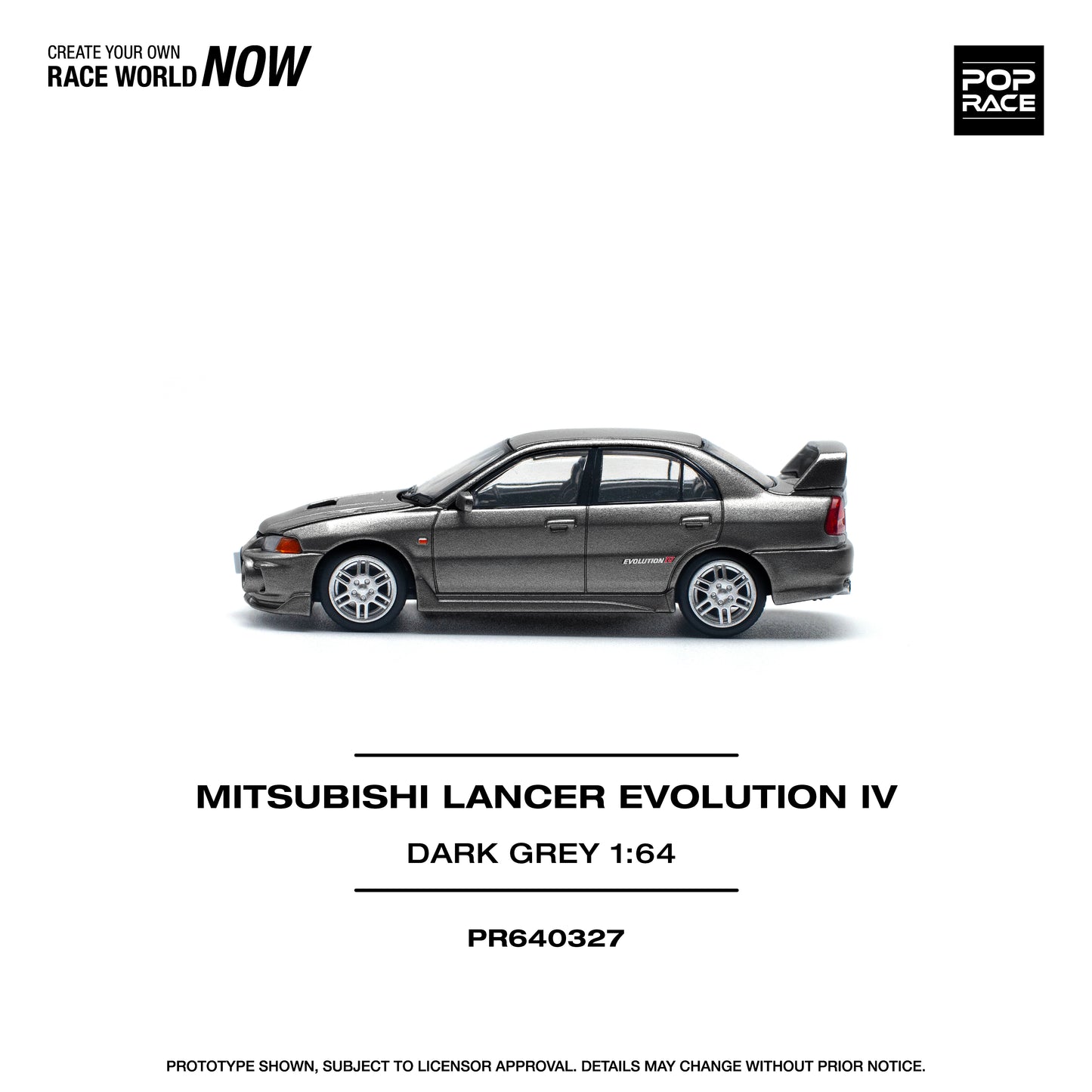 PR640327 MITSUBISHI LANCER EVOLUTION IV DARK GREY