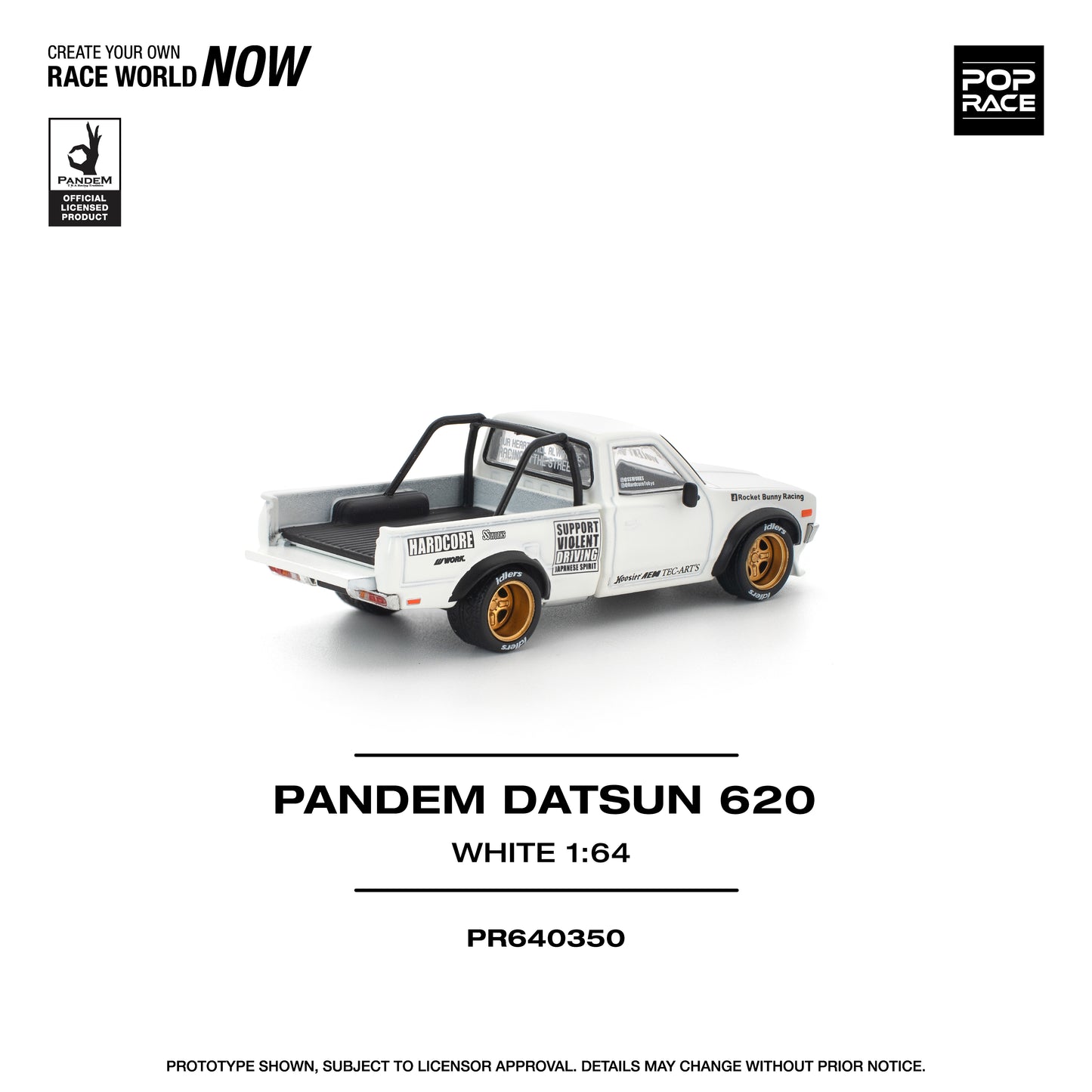 PR640350 PANDEM DATSUN 620 WHITE