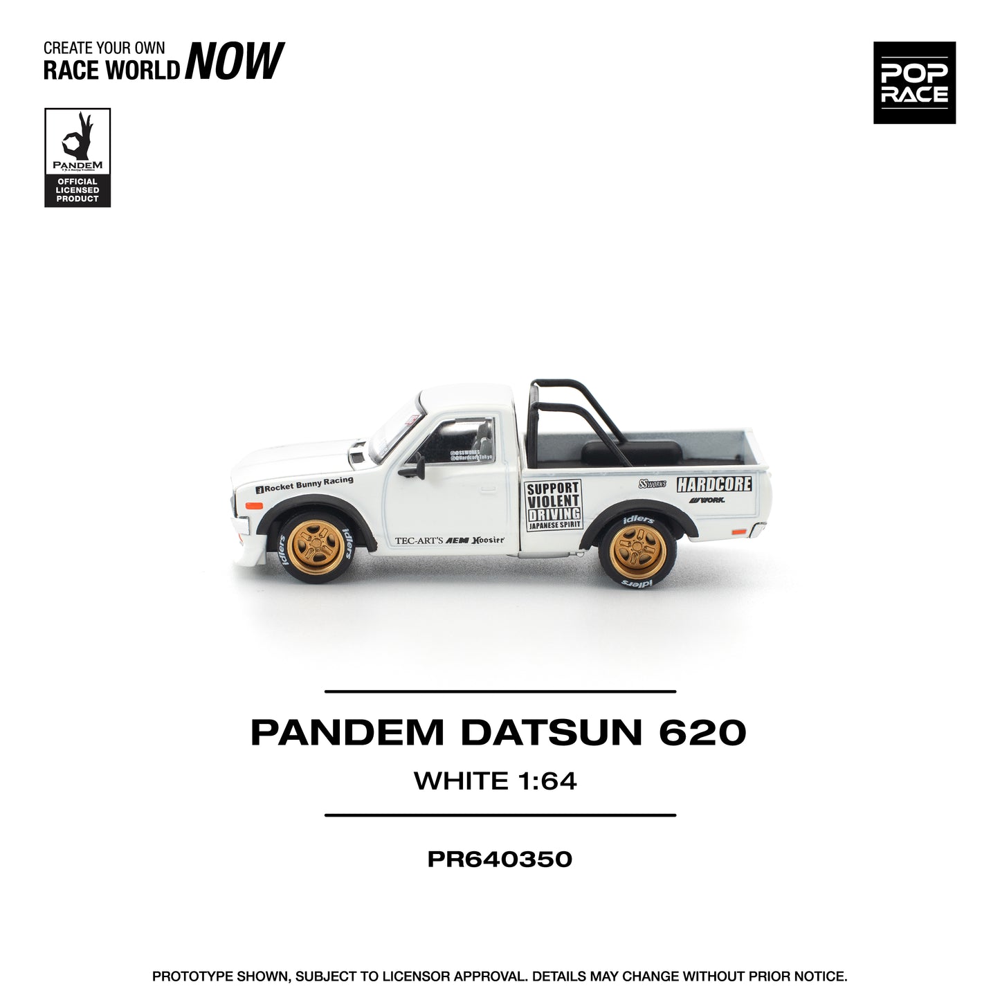 PR640350 PANDEM DATSUN 620 WHITE