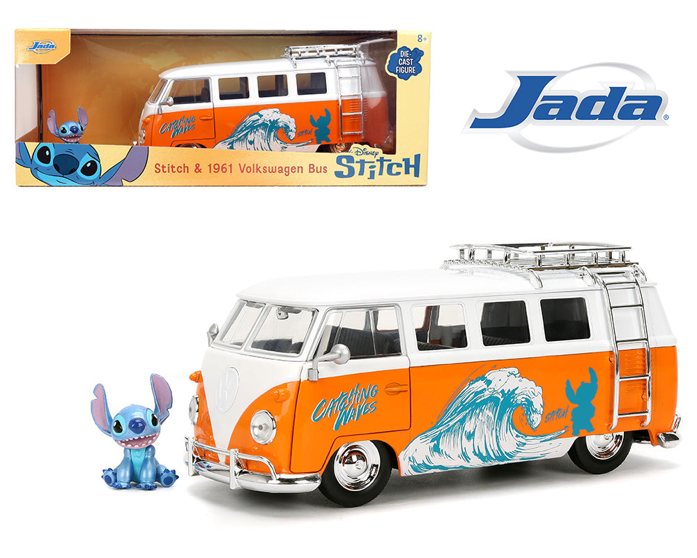 Disney Volkswagen 1961 Bus w/ Stitch – Hollywood Rides - Jada - 1:24