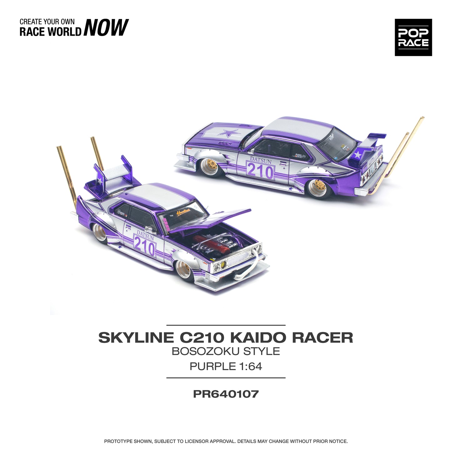 PR640107 SKYLINE C210 KAIDO RACER (BOSOZOKU STYLE) - PopRace