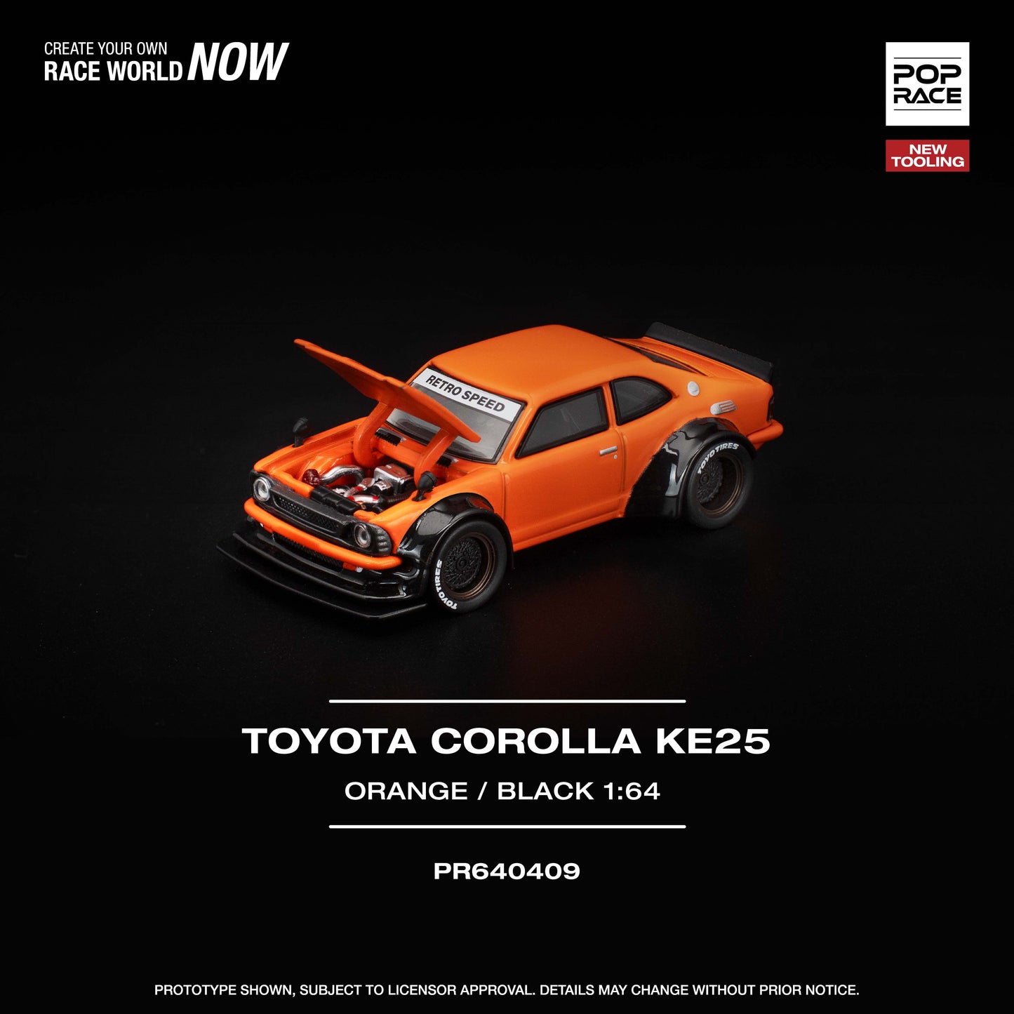 PR640409 TOYOTA COROLLA KE25 ORANGE