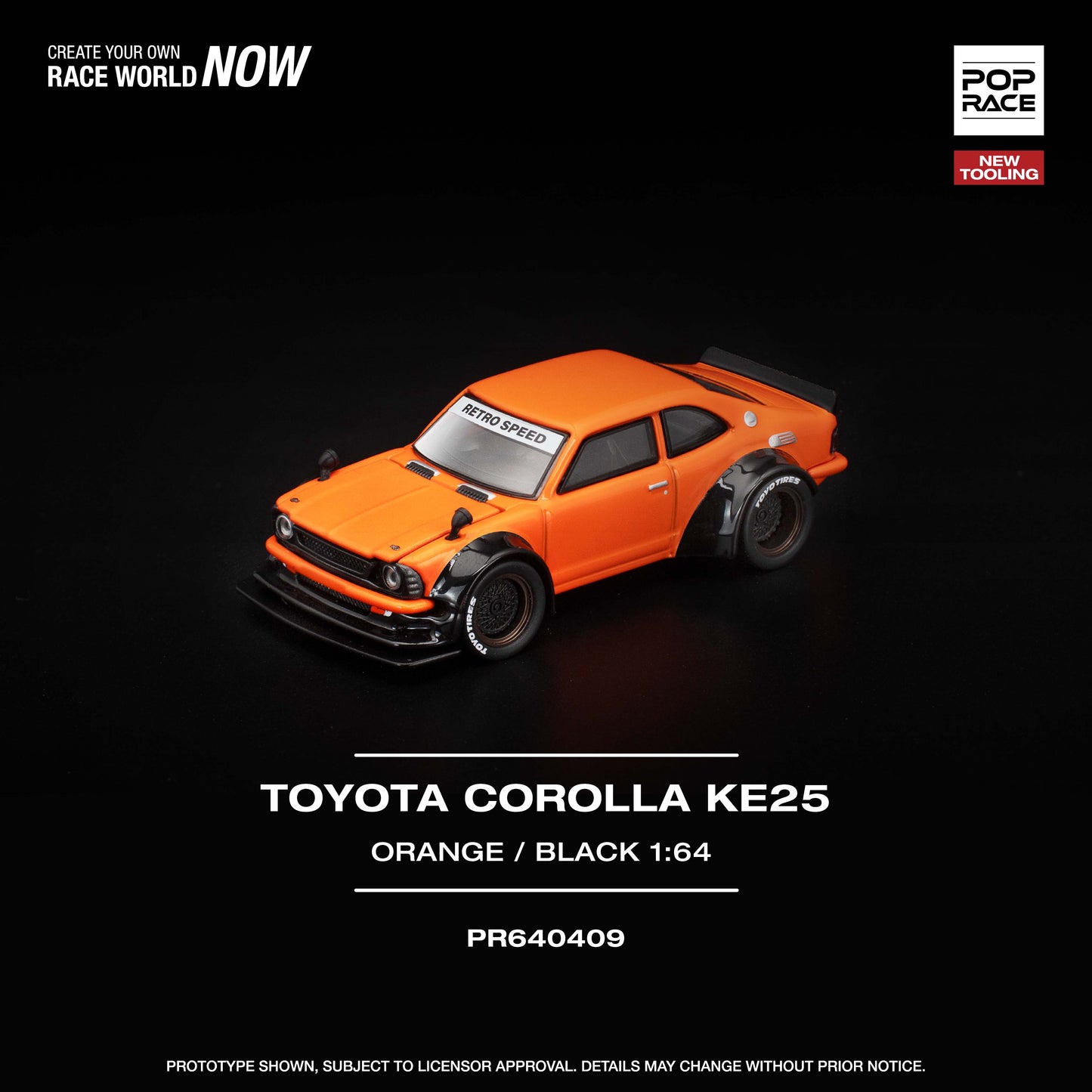 PR640409 TOYOTA COROLLA KE25 ORANGE