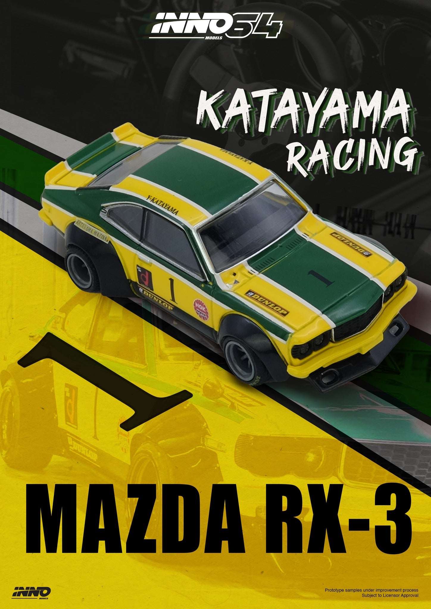 Mazda Rx3 Race Car IN64-RX3-KTYM – MAZDA SAVANNA RX3 “KATAYAMA RACING” Livery - Inno64 ...