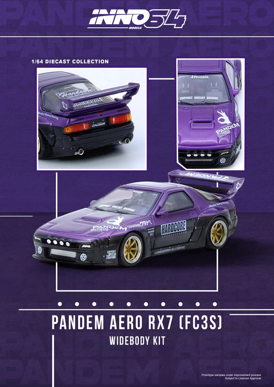 IN64-RX7FCP-PB – MAZDA RX7 (FC3S) “PANDEM ROCKET BUNNY” Purple
