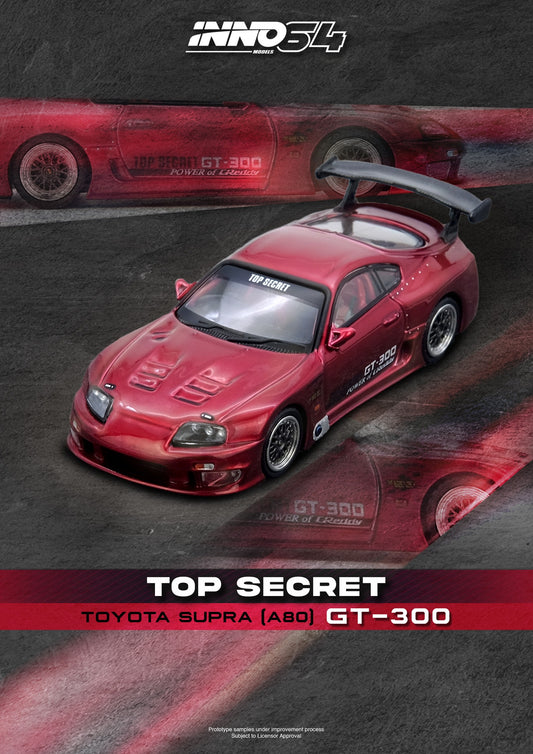 IN64-A80TS-RED TOYOTA SUPRA (A80) "TOP SECRET" Red