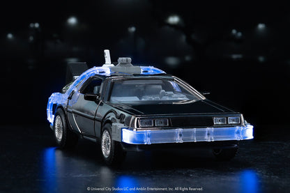 DeLorean Back to the Future BTTF 40th Anniversary Limited Edition (1985 pcs) Chrome Time Machine - Jada 1:24