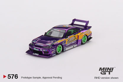 MGT00576 Purple Nissan S15 SILVIA LBWK #555 2022 Drift Japan Mijo