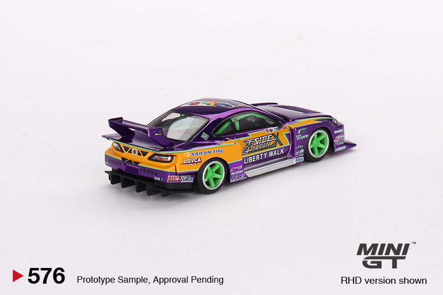 MGT00576 Purple Nissan S15 SILVIA LBWK #555 2022 Drift Japan Mijo