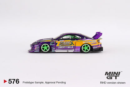 MGT00576 Purple Nissan S15 SILVIA LBWK #555 2022 Drift Japan Mijo