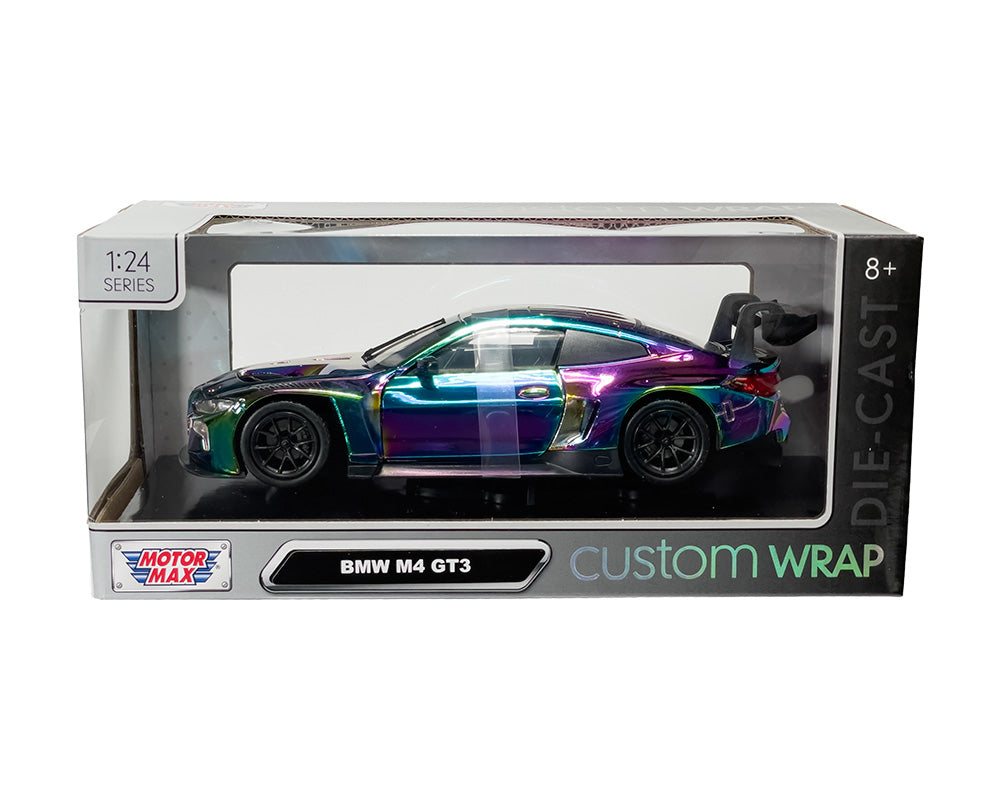 Chrome BMW M4 GT3 - MotorMax 1:24 – House of Cars - Singapore