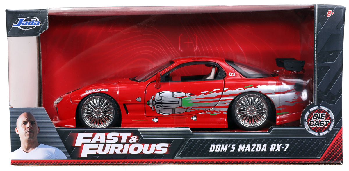 Dom S Rx7 Dom's Red 1993 Mazda RX-7 - Fast & Furious - Jada 1:24 – House of Cars ...
