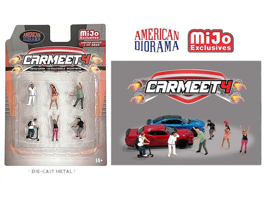 AD-76507MJ Car meet 4 -American Diorama 1:64
