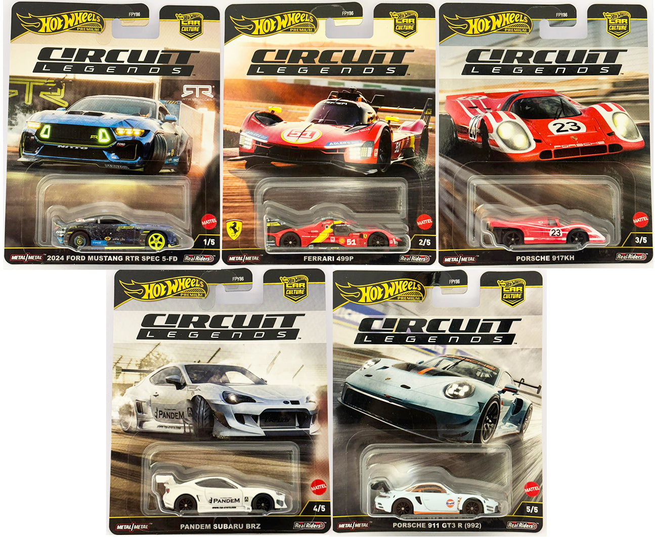 Circuit Legends Set of 5 cars