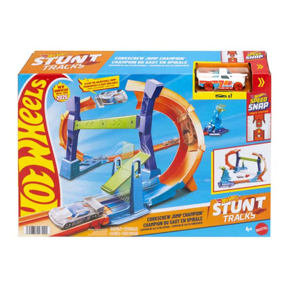 GBF81-JFH36 Hot Wheels Stunt Tracks - Corkscrew Jump Champion Trackset