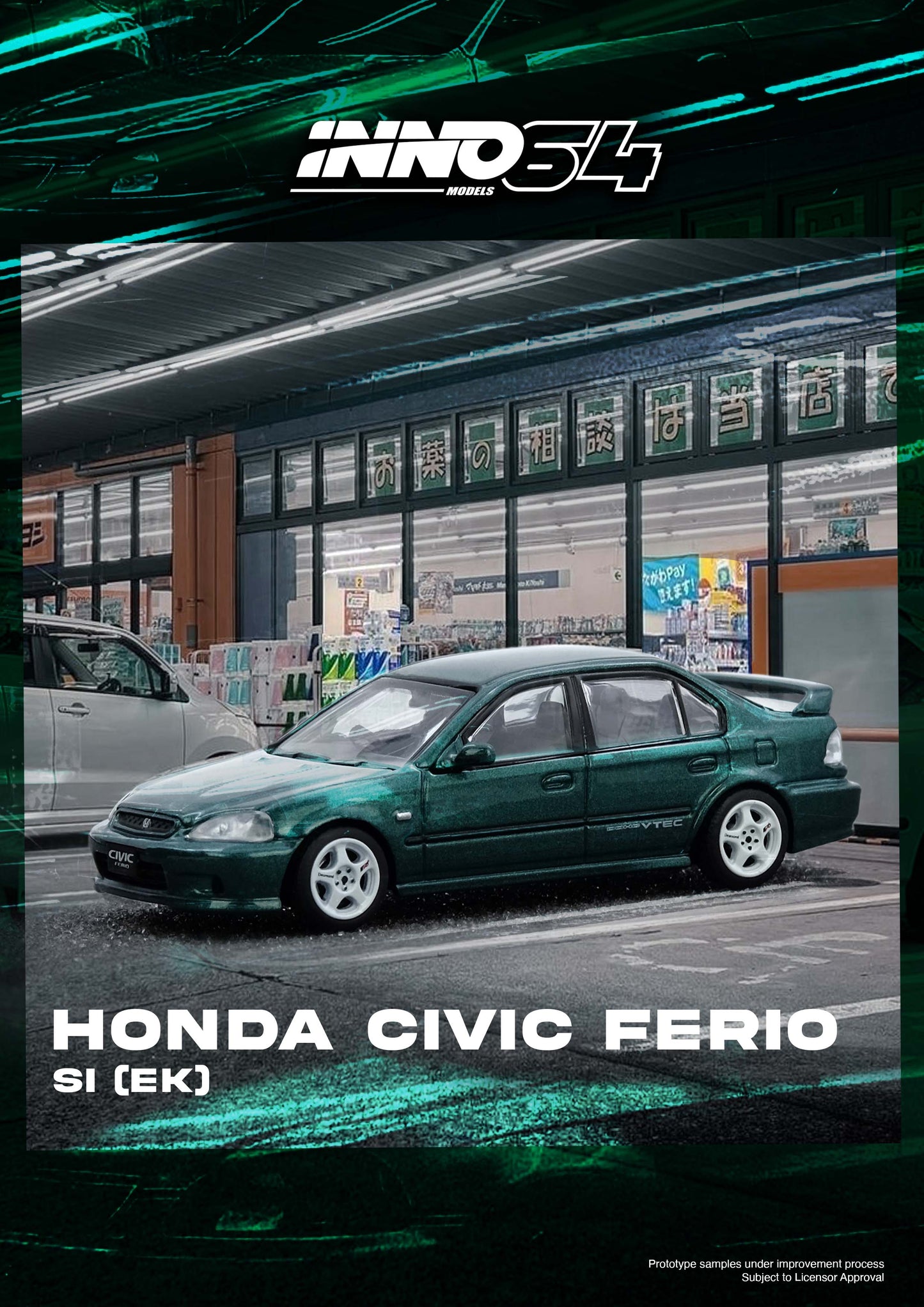 IN64-EKS-GREEN HONDA CIVIC Ferio Si (EK) Green