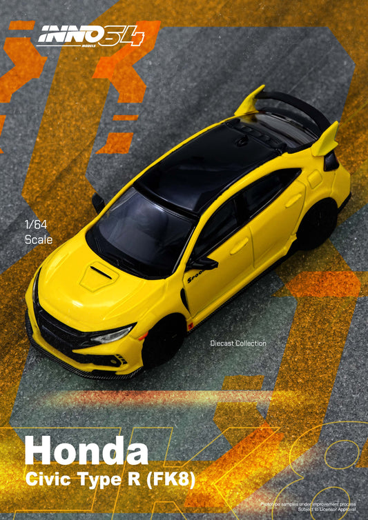 IN64-FK8-YL HONDA CIVIC TYPE-R (FK8) Yellow