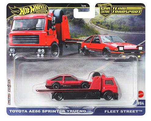 Hot Wheels Team Transport TT#84 Toyota AE86 Sprinter Trueno Fleet Street