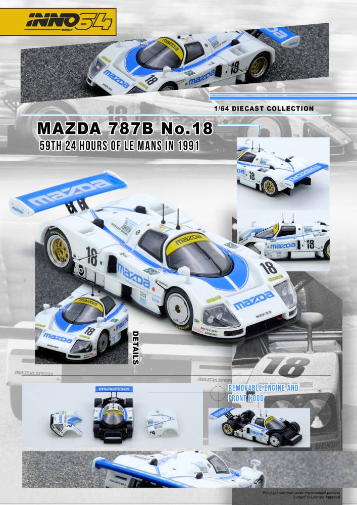 IN64-787B-18LM91 MAZDA 787B No.18  59th 24 Hours Le Mans 1991