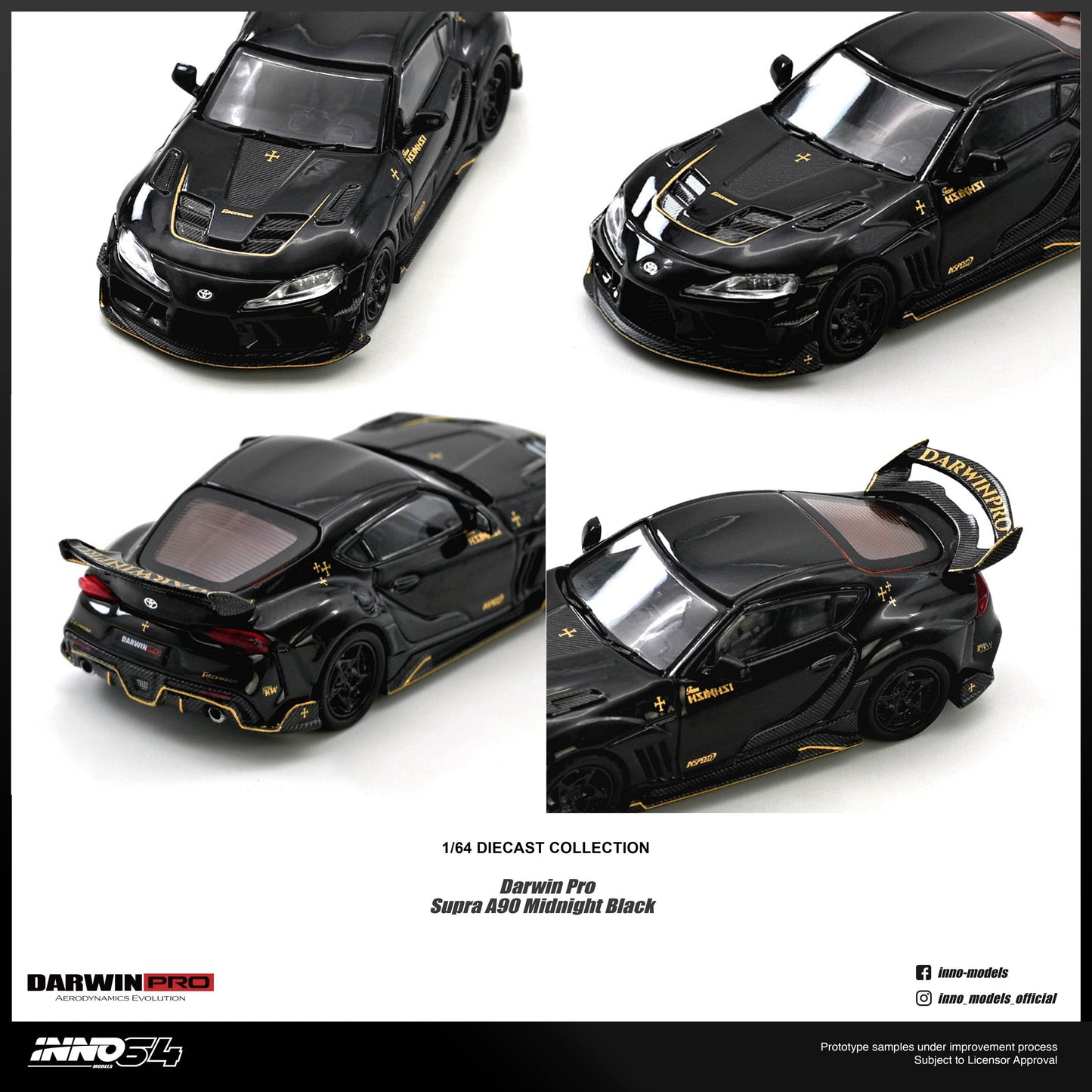 IN64-A90DP-GBLACK DARWIN PRO Supra A90 Gloss Black