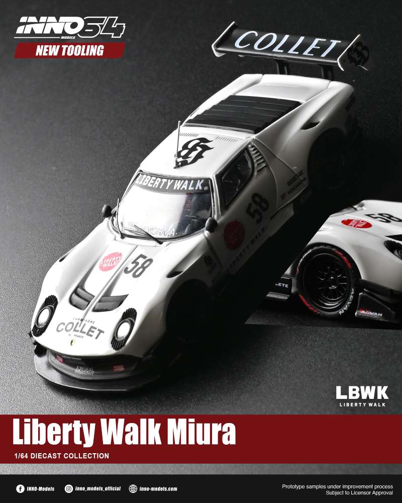 IN64-LBMIURA-01 LB-Silhouette WORKS Miura GT With Chase Car