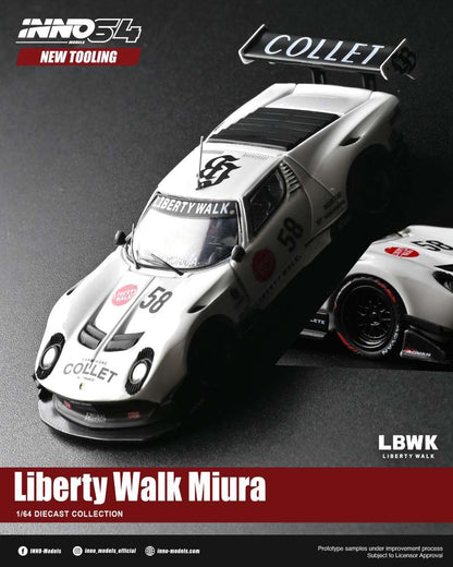 IN64-LBMIURA-01 LB-Silhouette WORKS Miura GT With Chase Car