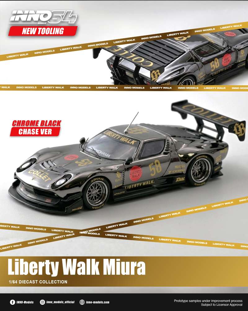 IN64-LBMIURA-01 LB-Silhouette WORKS Miura GT With Chase Car