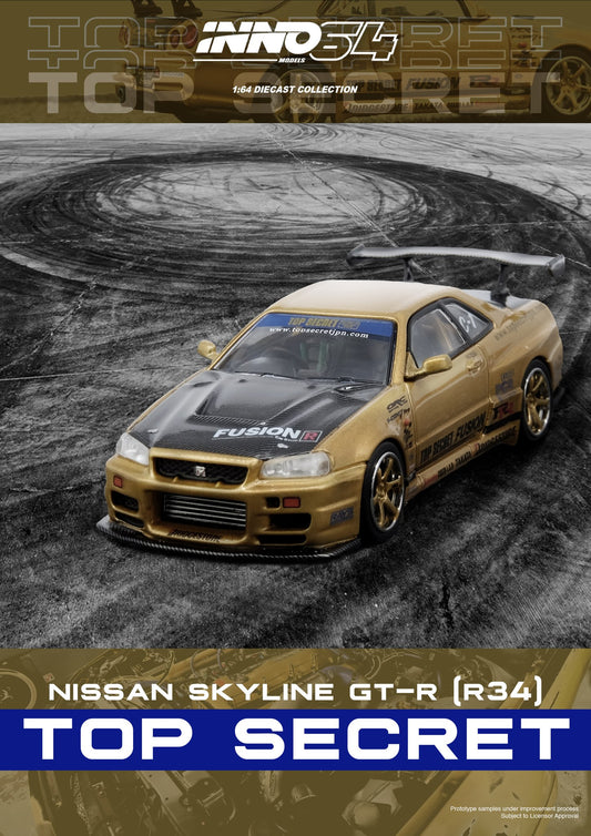 IN64-R34TS-GOLD – TOP SECRET R34 GT-R Gold