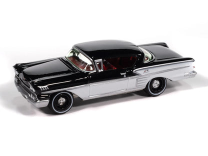 JLCT017 1958 Chevy Impala (Onyx Black w/ White Sides) with Collector Tin