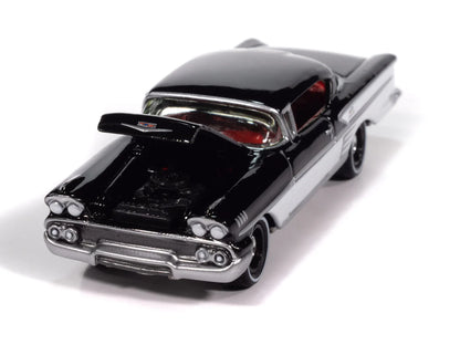 JLCT017 1958 Chevy Impala (Onyx Black w/ White Sides) with Collector Tin