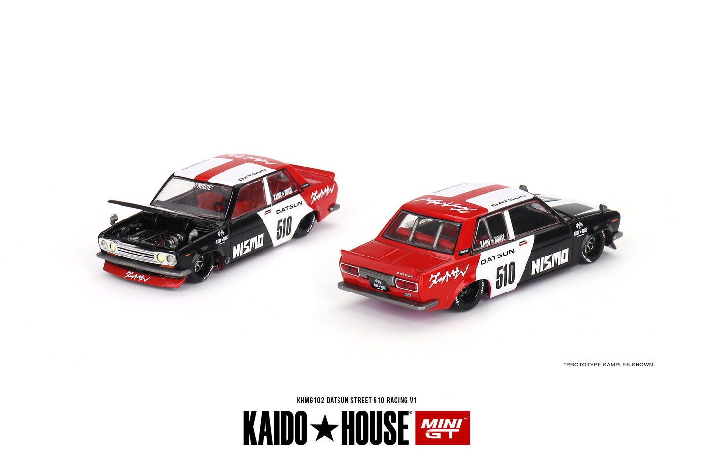 KHMG102 Red Datsun Street 510 Racing V1