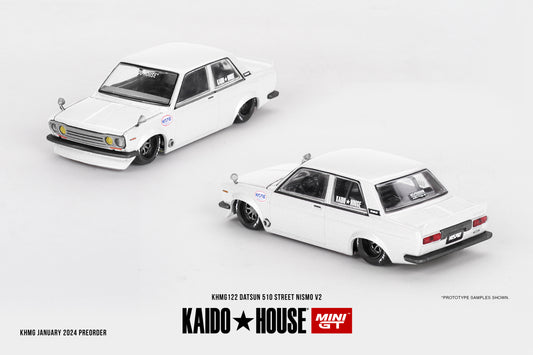 KHMG122 White Datsun 510 Street Nismo V2