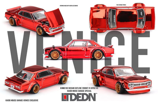 KHMG193 Red Chrome Nissan Skyline 2000GT-R (KPGC10) Kaido House Garage Special Venice 2025