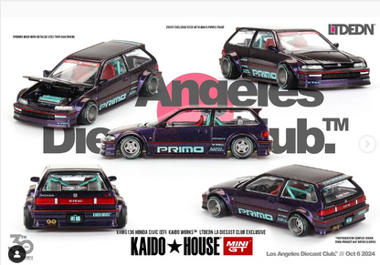 KHMG136 Hond Civic (EF) KAIDO WORKS™ LTDEDN LA Diecast Club Exclusive