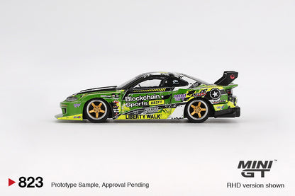 MGT00823 BL Nissan LB-Super Silhouette S15 SILVIA #555 V2  2024 Formula Drift Japan - MiniGT 1:64