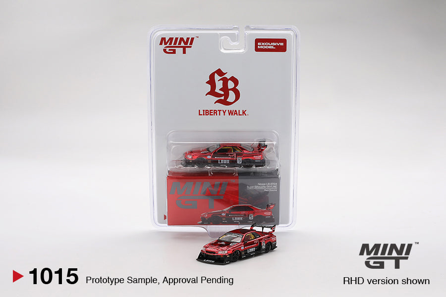 MGT01015 Brazil Exclusive Nissan LB-ER34 Super Silhouette Skyline Red Chrome