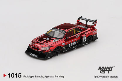 MGT01015 Brazil Exclusive Nissan LB-ER34 Super Silhouette Skyline Red Chrome