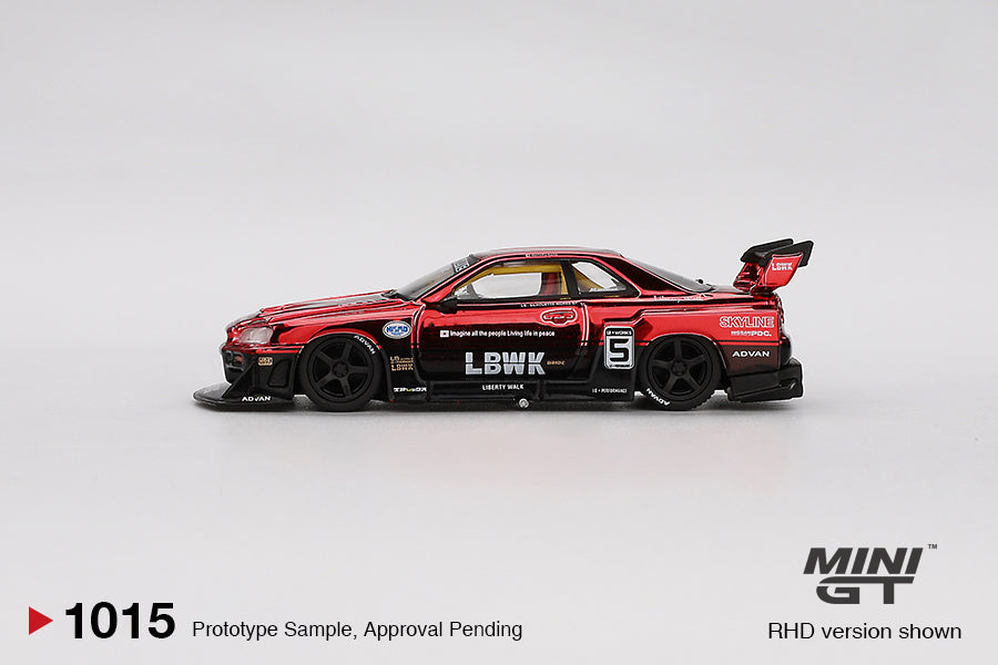 MGT01015 Brazil Exclusive Nissan LB-ER34 Super Silhouette Skyline Red Chrome