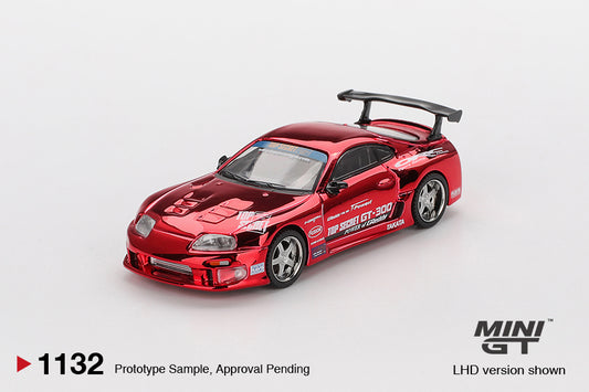 MGT01132-R Toyota Supra (A80) Top Secret GT-300 Top Secret Red Chrome  (Box) - MiniGT 1:64