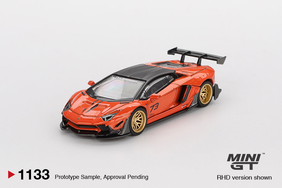 MGT01133 LB★WORKS Lamborghini Aventador Limited Edition Orange MDX 2025 - MiniGT 1:64