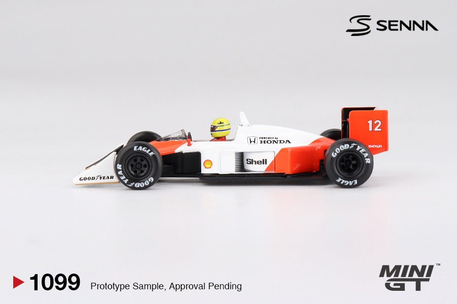 MGT01099-L McLaren MP4/4 #12 Ayrton Senna 1988 Japanese Grand Prix  Winner (Box) - MiniGT 1:64