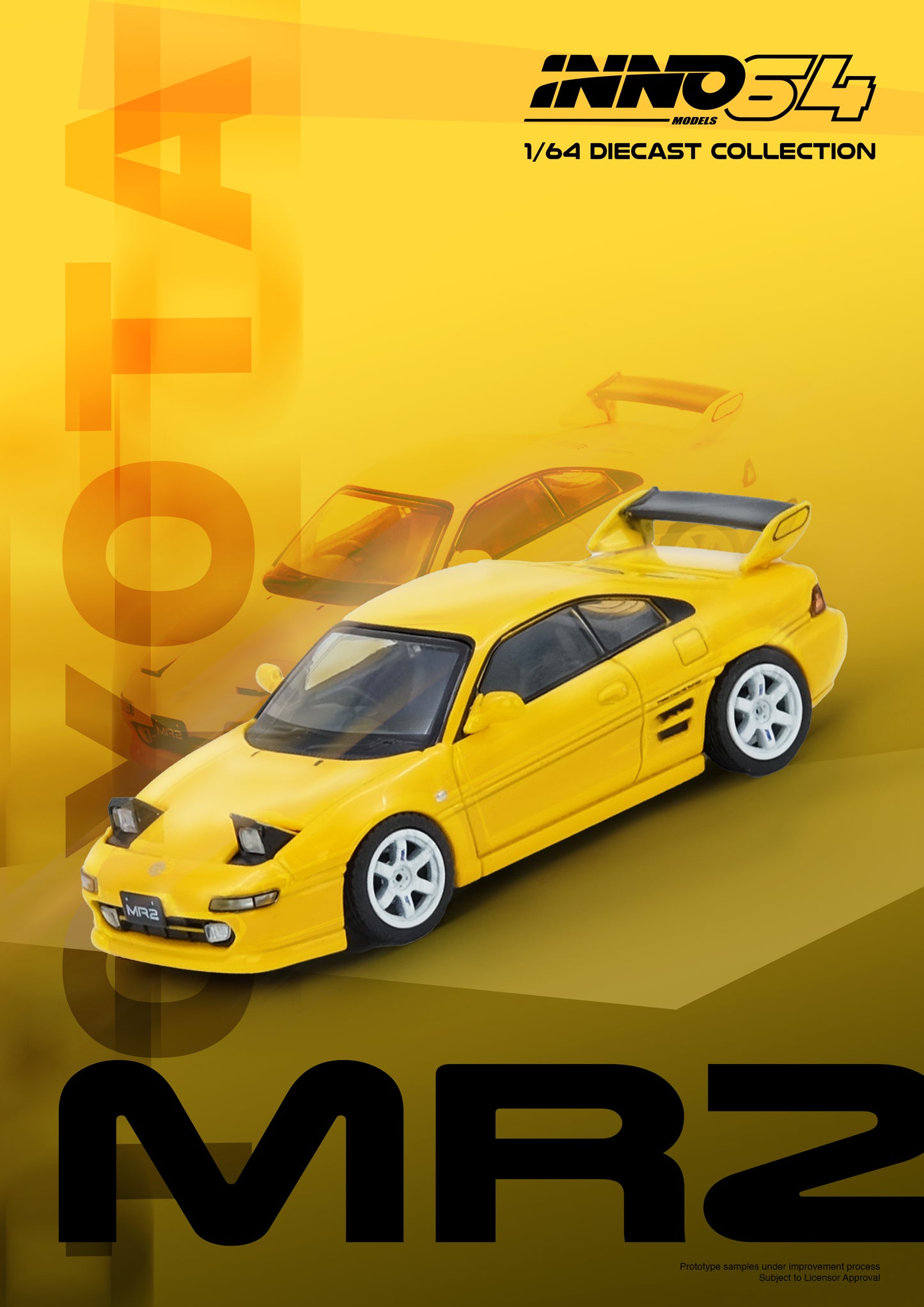 IN64-MR2-YL Toyota MR2 (SW20) Yellow