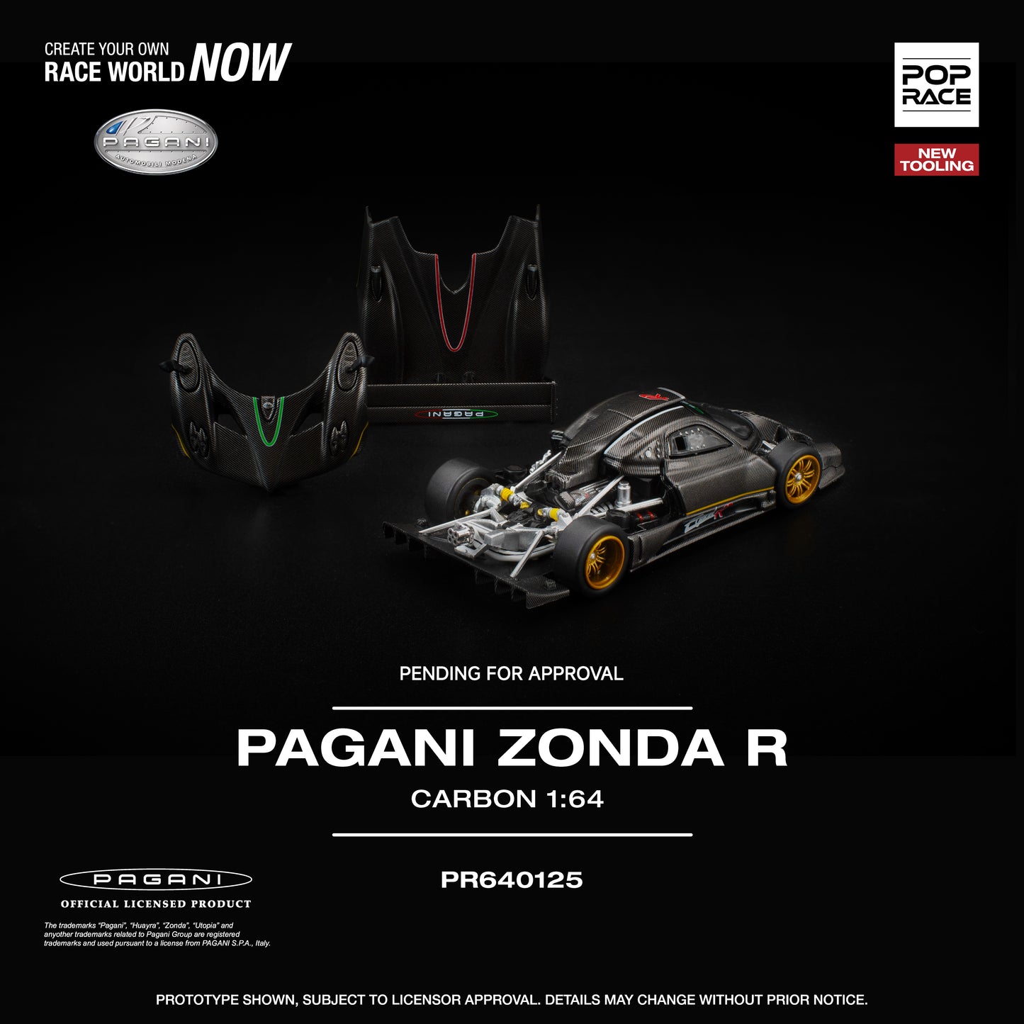 PR640125 PAGANI ZONDA R NEW TOOLING