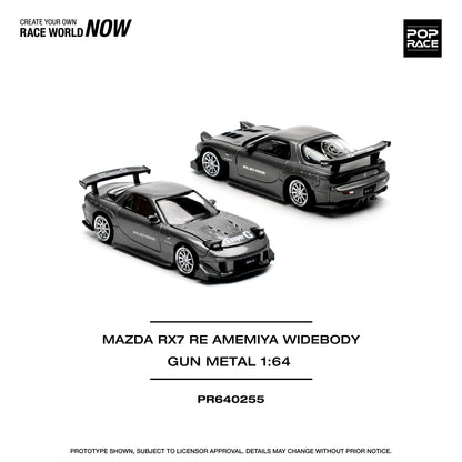 PR640255 - MAZDA RX7 RE-AMEMIYA - GUN METAL - PopRace